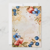 Elegant Berry Sweet Strawberry Vrijgezellenfeest Kaart (Achterkant)