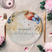 Elegant Berry Sweet Strawberry Vrijgezellenfeest Papieren Bordje