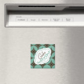 Elegant beschouwt waslabel "kleuren" magneet (Insitu (Vaatwasser))