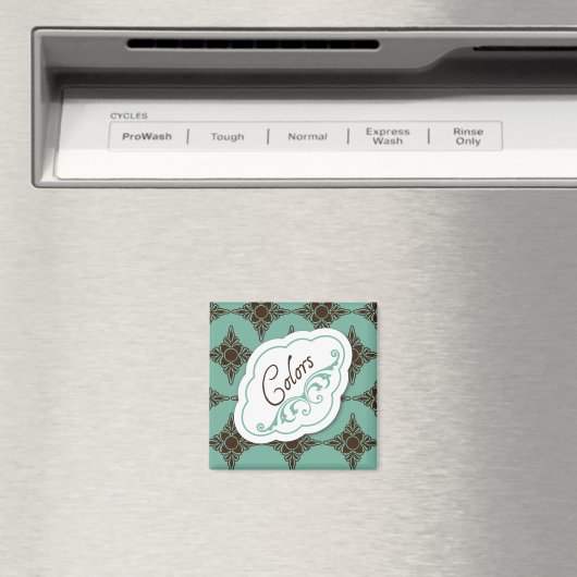 Elegant beschouwt waslabel "kleuren" magneet (Insitu (Vaatwasser))