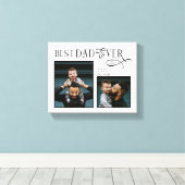 Elegant Best Dad Ever 2 Photos Fathers Day Gifts Canvas Afdruk (Insitu (Houten vloer))