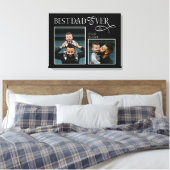 Elegant Best Dad Ever 2 Photos Fathers Day Gifts Canvas Afdruk (Insitu (Slaapkamer))