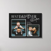 Elegant Best Dad Ever 2 Photos Fathers Day Gifts Canvas Afdruk (Voorkant)