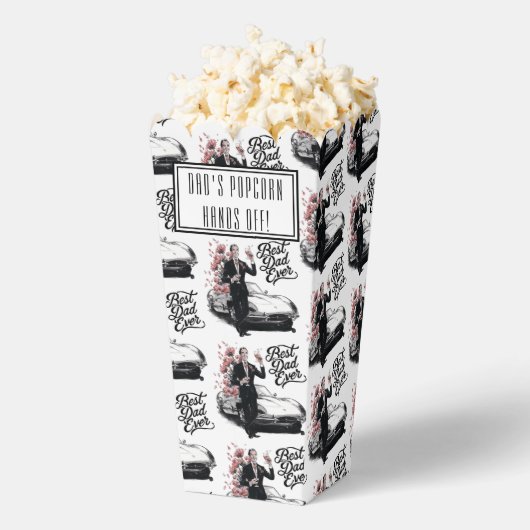  elegant Best Dad Ever Label Dad's Popcorn Bedankdoosjes (Popped)