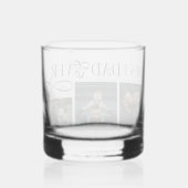Elegant Best Dad Ever Photo Collage Fathers Day Whisky Glas (Achterkant)
