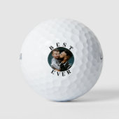 Elegant Best Daddy Ever Script Vaderdag Foto Golfballen (Voorkant)