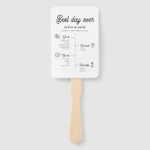 Elegant Best Day Ever Huwelijks Tijdschema Program Handwaaier (Voorkant)