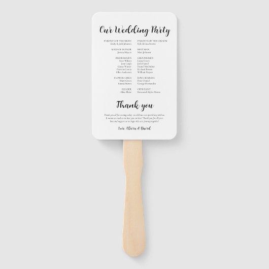 Elegant Best Day Ever Trouwprogramma Tijdschema Handwaaier (Achterkant)