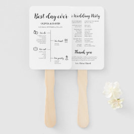 Elegant Best Day Ever Trouwtijdlijnprogramma Handwaaier