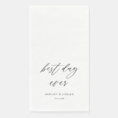 Elegant Best Day Ever Wedding Servet (Voorkant)