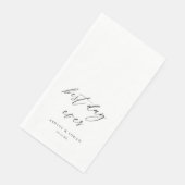 Elegant Best Day Ever Wedding Servet (Hoek)