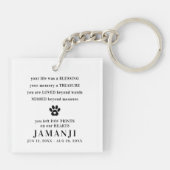 Elegant Best Dog Ever Photo & Quote Pet Memorial Sleutelhanger (Achterkant)