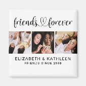 Elegant Best Friends Script Photo Collage Magneet (Voorkant)