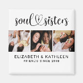 Elegant Best Friends Script Photo Collage Magnet (Voorkant)