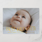 Elegant Best Gift Ever Holiday Baby Aankondiging (Voorkant)