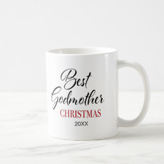 Elegant Best Godmoeder Kerstmis Foto Coffee Mok