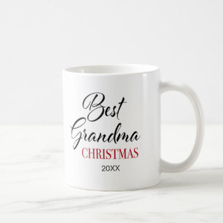 Elegant Best Grandma Kerstmis Photo Coffee Mok