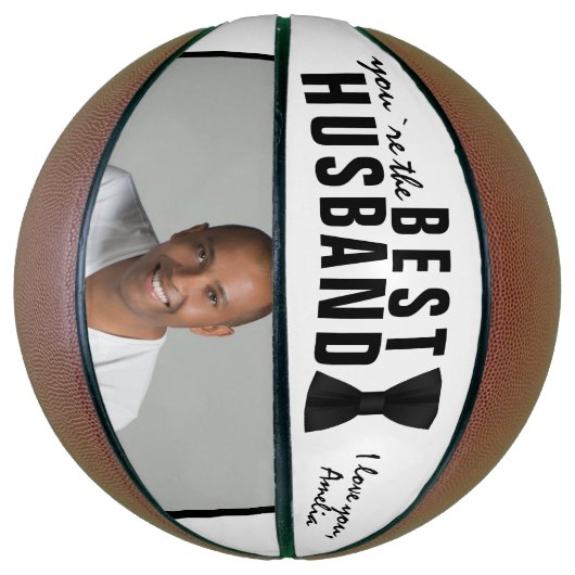 Elegant Best Husband Black Bow Stropdas Basketbal (Verticaal)