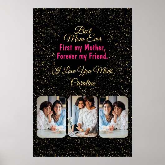 Elegant Best Ma Ever Keepomwille Photo Moederdag Poster (Voorkant)