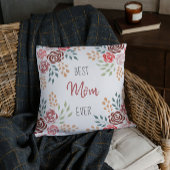 Elegant Best Mam Ever Floral Moederdag Kussen