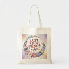Elegant Best Mom Ever Mother's Day watercolor Tote Bag
