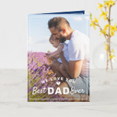 Elegant Best Pap Ever 2 Foto Vaderdag Kaart (Gele Bloem)