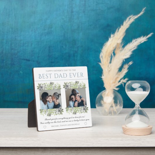 Elegant Best Pap Ever Vaderdag Photo Collage Fotoplaat (Insitu)