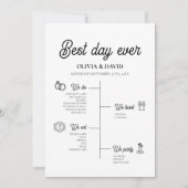 Elegant beste dag ooit bruiloft tijdlijn programma (Voorkant)