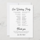 Elegant beste dag ooit bruiloft tijdlijn programma (Achterkant)