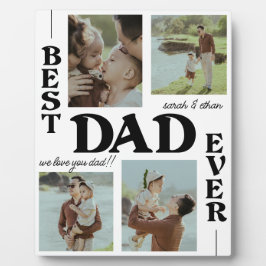 Elegant Beste Papa Ooit 4 foto collage Vaderdag Fotoplaat