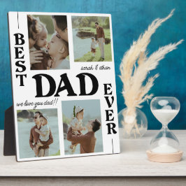 Elegant Beste Papa Ooit 4 foto collage Vaderdag Fotoplaat