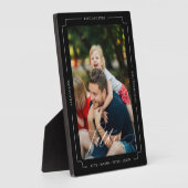 Elegant Beste Vader Ooit Foto Keepsake Zwart Fotoplaat (Zijkant)