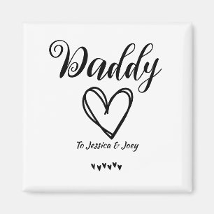 elegant, beste vader ooit, papa liefde personalise magneet