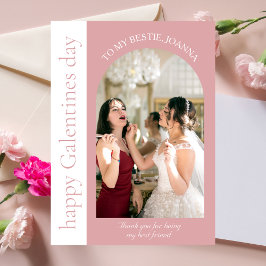Elegant Beste Vrienden Galentines dag Bestie foto Feestdagenkaart