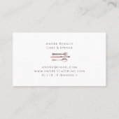 Elegant bestek Logo Catering Visitekaartje (Achterkant)