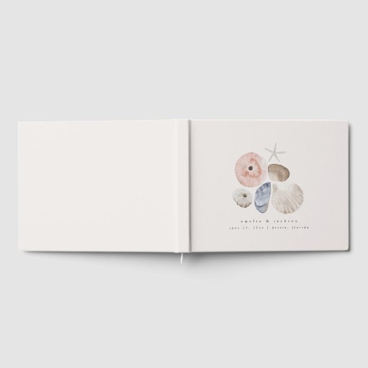 Elegant Bestemming Strand Bruiloft Gastenboek (Volledig)