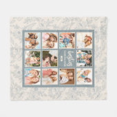 Elegant Besties BFF Fotocollage met Namen Fleece Deken (Voorkant (Horizontaal))