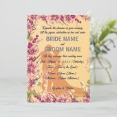 "Elegant betoverd: een bruiloft Kaart (Staand voorkant)