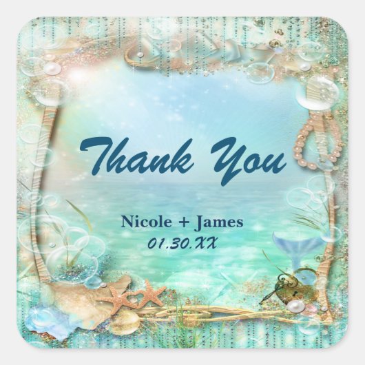 Elegant betoverd onder de Zeeen strand Stickers (Voorkant)