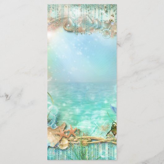 Elegant betoverd onder het Zee bruiloft menu (Achterkant)