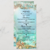Elegant betoverd onder het Zee bruiloft menu (Voorkant / Achterkant)