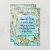 Elegant betoverd Zee strand bedankt kaarten (Voorkant / Achterkant)