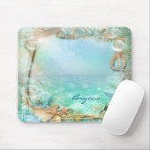 Elegant betoverd Zee strand Tropische Muismat (Met muis)