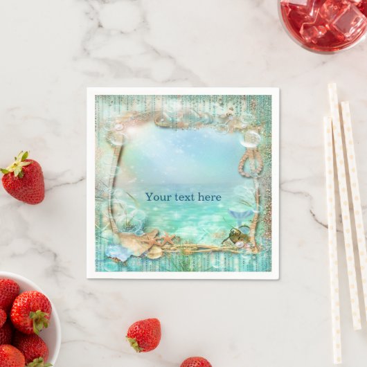 Elegant betoverd Zee strand Tropische servetten (Insitu)