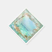 Elegant betoverd Zee strand Tropische servetten (Hoek)