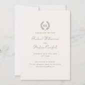 Elegant Bewaar de Datum Aankondiging Kaart Sage Gr (Voorkant)