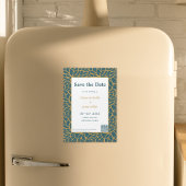 Elegant Bewaar de datum Aztek Gold bladeromtrek Magnetische Uitnodiging