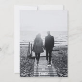 Elegant Bewaar de datum Black Foliage uitnodiging (Achterkant)