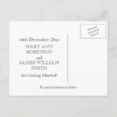 Elegant Bewaar de datum Bladmuziek Rood Aankondigingskaart (Achterkant)