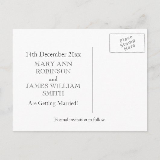 Elegant Bewaar de datum Bladmuziek Rood Aankondigingskaart (Achterkant)